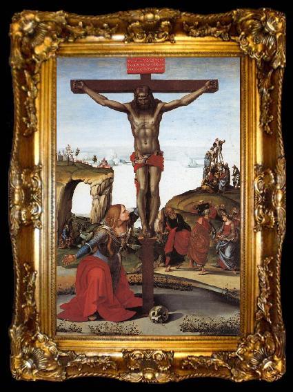 framed  Luca Signorelli The Crucifixion with St.Mary Magdalen, ta009-2