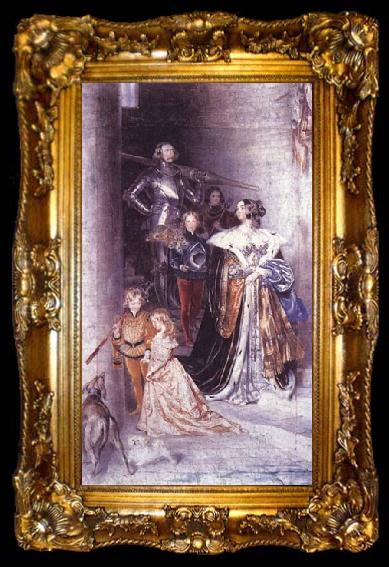 framed  Maclise, Daniel Sir Francis Sykes and Family, ta009-2