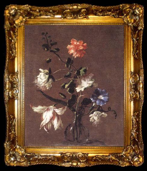 framed  Mario Dei Fiori Theee Caper Flower,a Carnation,a Bindweed,and a Tulip, ta009-2