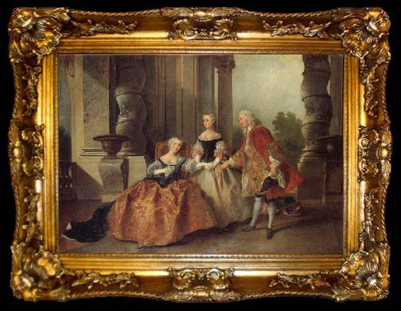 framed  Nicolas Lancret A Scene from Corneille