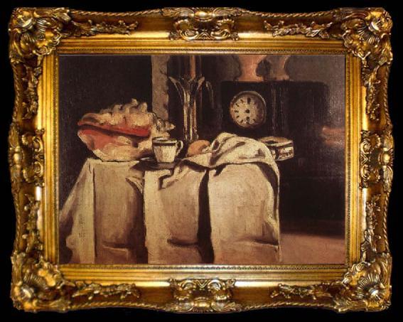 framed  Paul Cezanne The Black Clock, ta009-2