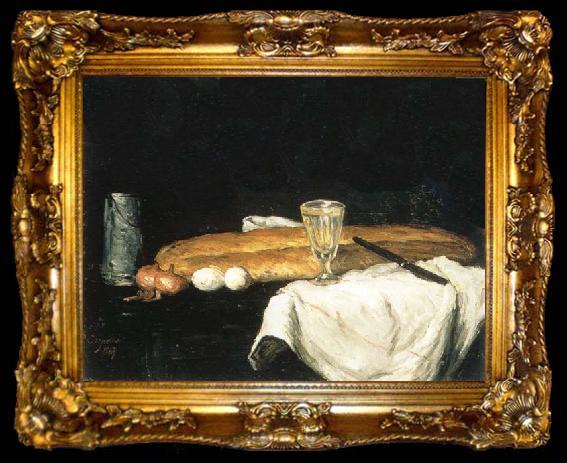 framed  Paul Cezanne Pain et oeufs, ta009-2