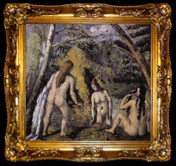 framed  Paul Cezanne Trois baigneuses, ta009-2
