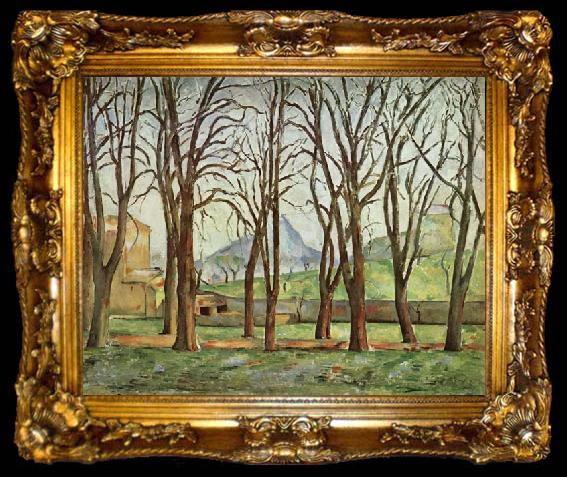 framed  Paul Cezanne Chestnut Trees at the jas de Bouffan, ta009-2