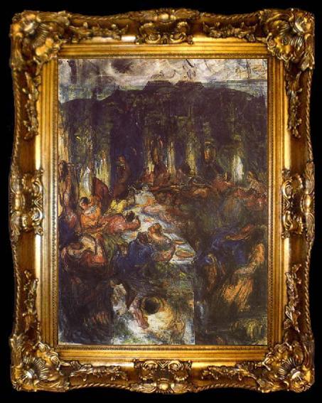 framed  Paul Cezanne The Orgy or the Banquet, ta009-2