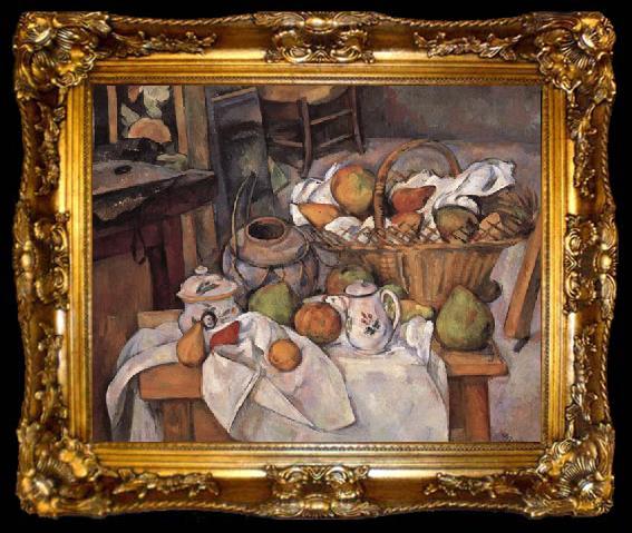 framed  Paul Cezanne Still Life with Ginger Pot, ta009-2