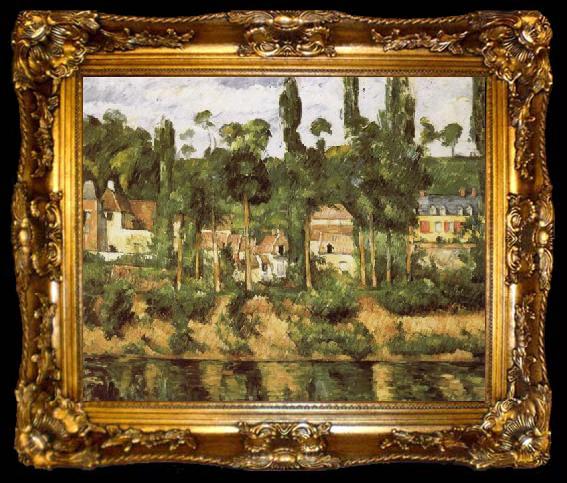 framed  Paul Cezanne The Chateau de Medan, ta009-2