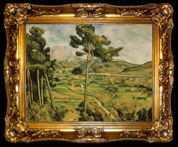 framed  Paul Cezanne La Montagne Sainte-Victoire depuis Bellevue, ta009-2