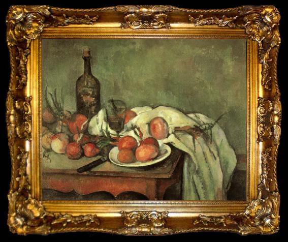 framed  Paul Cezanne Nature morte aux oignons, ta009-2