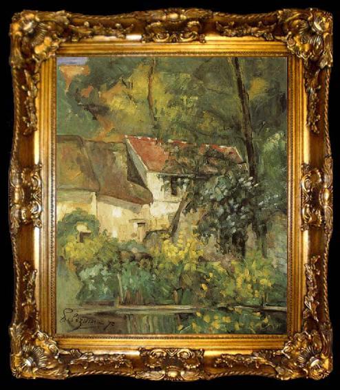 framed  Paul Cezanne The House of Pere Lacroix in Auvers, ta009-2