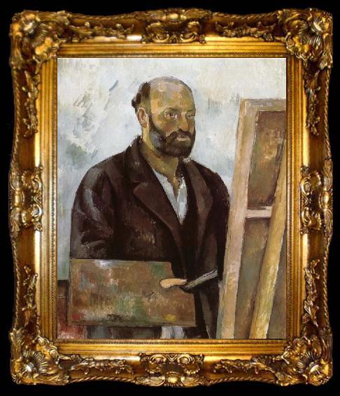 framed  Paul Cezanne Self-Portrait with a Palette, ta009-2