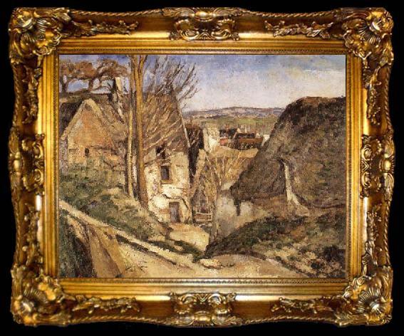 framed  Paul Cezanne La Maison du pendu a Auvers-sur-Oise, ta009-2
