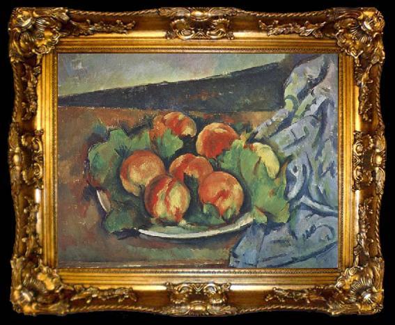 framed  Paul Cezanne Dish of Peaches, ta009-2