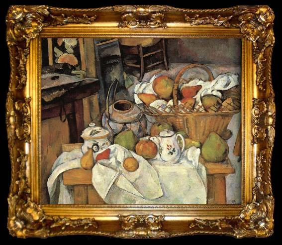 framed  Paul Cezanne La Table de cuisine, ta009-2