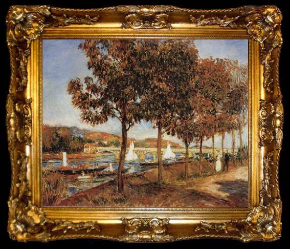framed  Pierre Renoir The Bridge at Argenteuil in Autunn, ta009-2