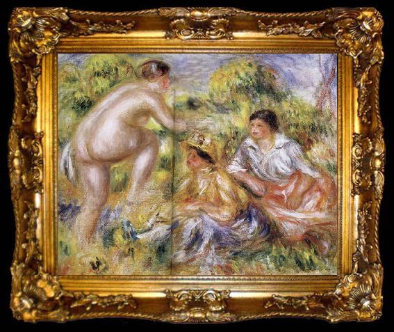 framed  Pierre Renoir Young Women in the Country, ta009-2