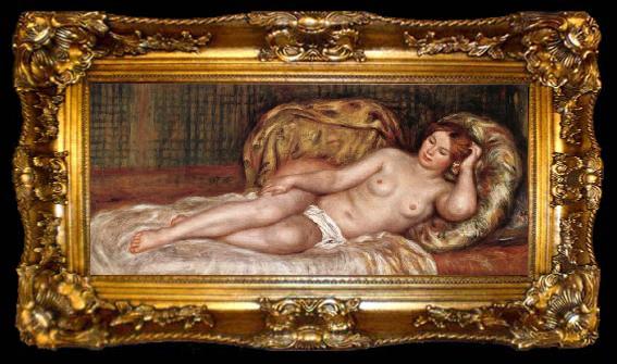 framed  Pierre Renoir Nude on Cushions, ta009-2