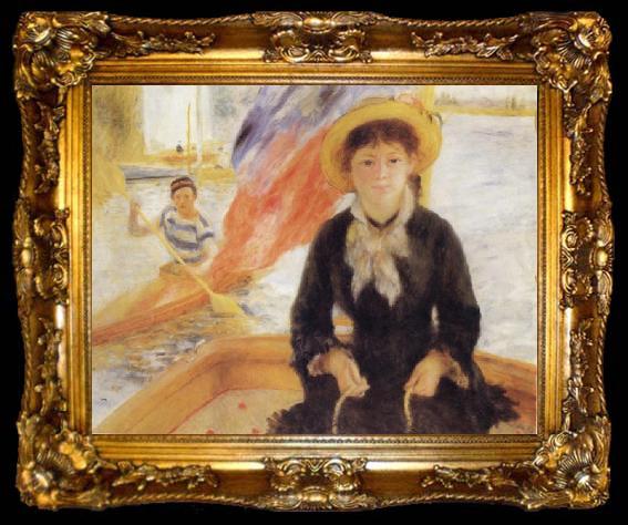 framed  Pierre Renoir Girl in a Boat, ta009-2