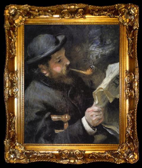 framed  Pierre Renoir Chaude Monet Reading, ta009-2