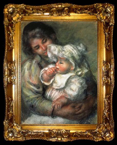 framed  Pierre Renoir The Child with its Nurse, ta009-2