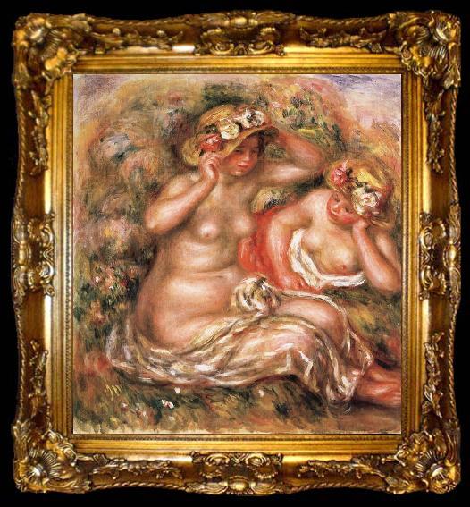 framed  Pierre Renoir The Nudes Wearing Hats, ta009-2