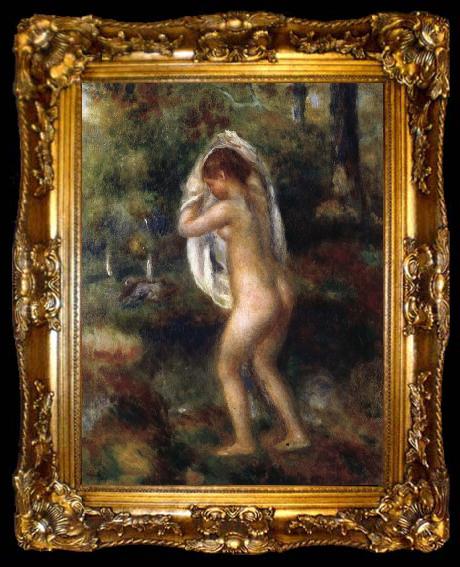 framed  Pierre Renoir Young Girl Undressing, ta009-2