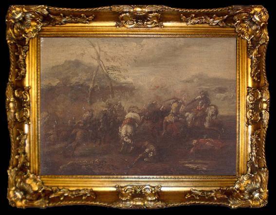 framed  Pietro Graziani A cavalry skirmish, ta009-2