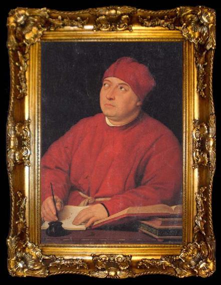 framed  Raphael Portrait of Tommaso Inghirami, ta009-2