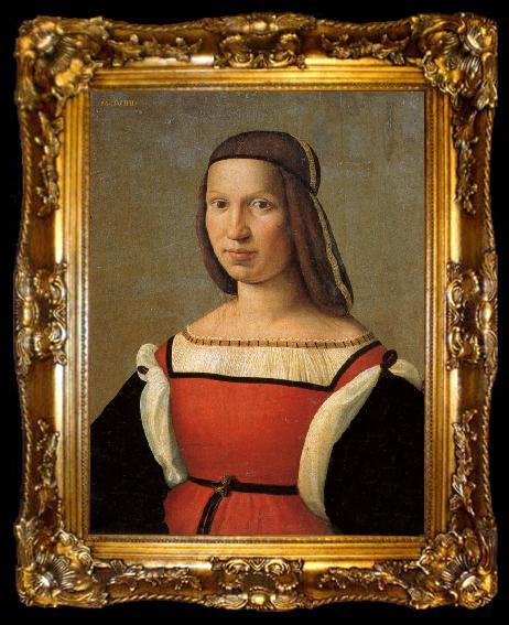 framed  Ridolfo Ghirlandaio Portrait of a Lady, ta009-2