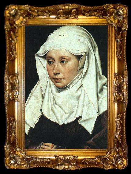 framed  Robert Campin Portrait of a Lady, ta009-2
