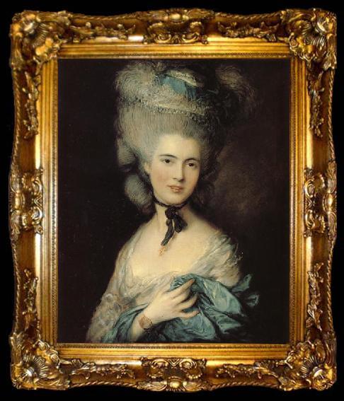 framed  Thomas Gainsborough A woman in Blue, ta009-2