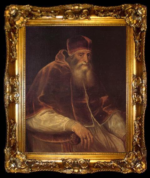 framed  Titian Pope Paul III, ta009-2