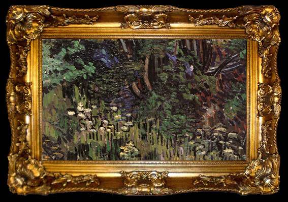 framed  Vincent Van Gogh Details of Bushes, ta009-2