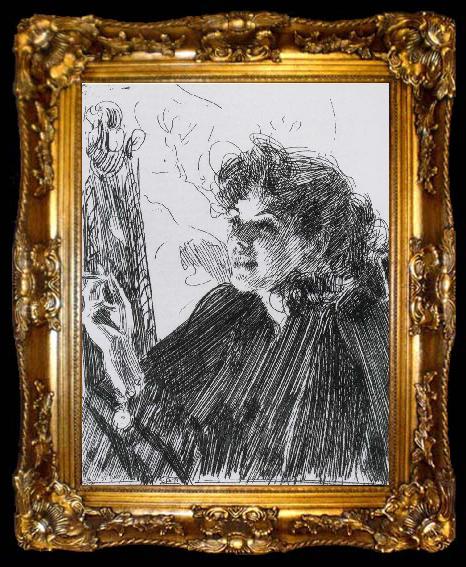 framed  Anders Zorn Unknow work 117, ta009-2