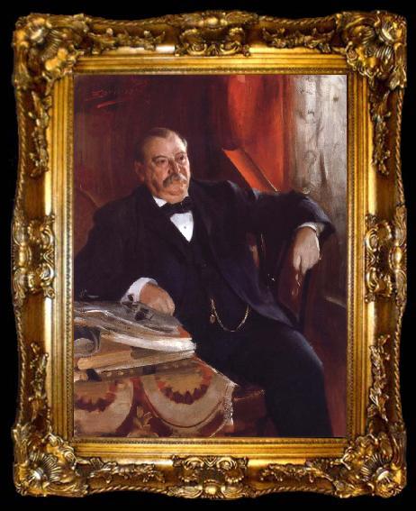 framed  Anders Zorn President Grover Cleveland, ta009-2
