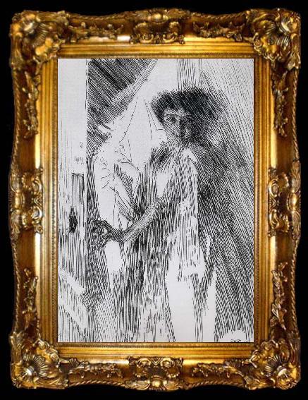 framed  Anders Zorn Rosita Mauri, study, ta009-2