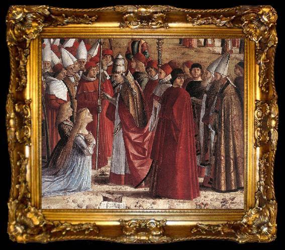 framed  CARPACCIO, Vittore The Pilgrims Meet the Pope (detail), ta009-2