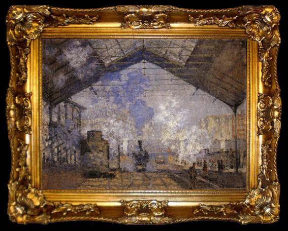framed  Claude Monet Saint-Lazare Station, ta009-2