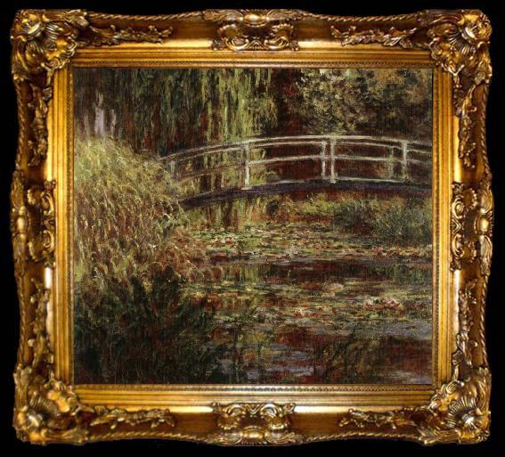 framed  Claude Monet Water Lily Pool,Harmony in Pink, ta009-2