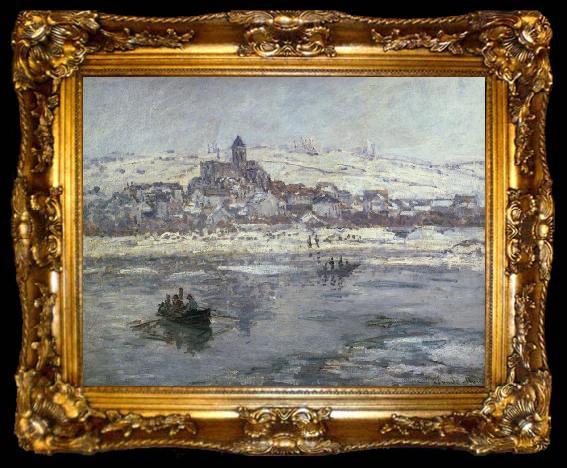 framed  Claude Monet Vetheuil in winter, ta009-2