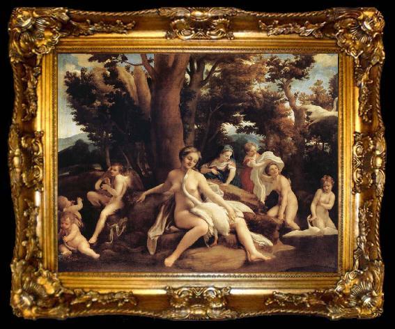 framed  Correggio Leda, ta009-2
