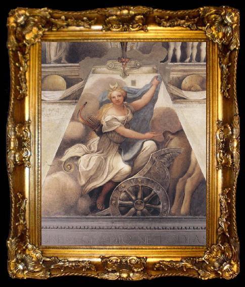 framed  Correggio Diana departing for the Hunt,fireplace, ta009-2