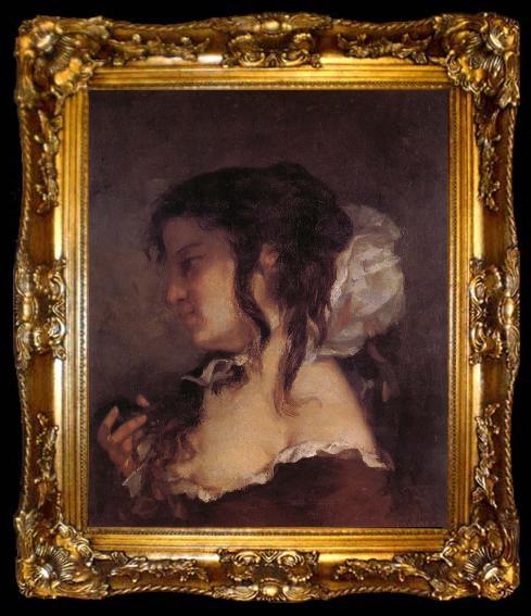 framed  Courbet, Gustave La Reflexion, ta009-2