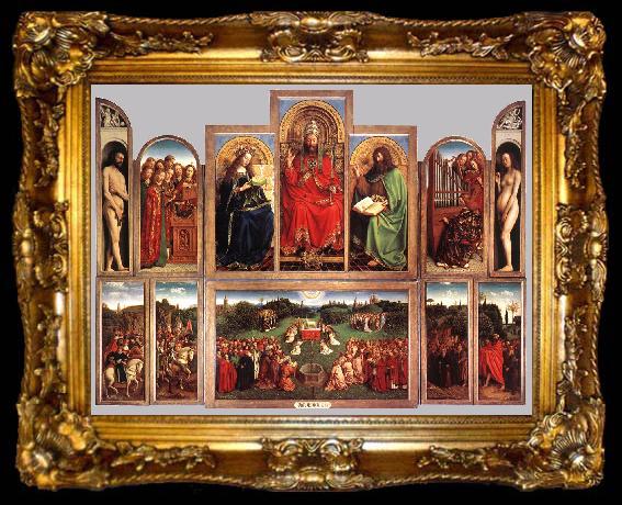 framed  EYCK, Jan van The Ghent Altarpiece (wings open), ta009-2