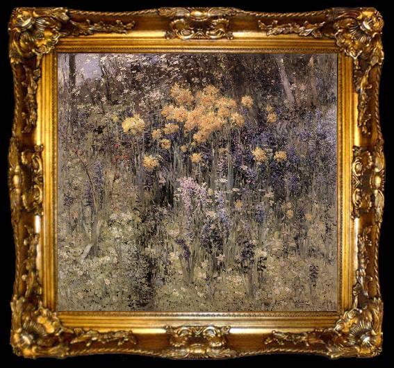 framed  Ernest Quost Fleurs de Paques, ta009-2