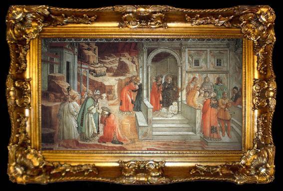 framed  Fra Filippo Lippi The Mission of St Stephen, ta009-2