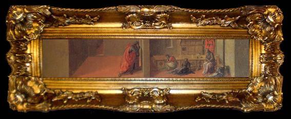 framed  Fra Filippo Lippi St.Nicholas Dowers Three Impoverished Maidens with his Inberitance, ta009-2