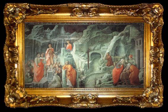 framed  Fra Filippo Lippi The Mission of St John the Bapitst, ta009-2