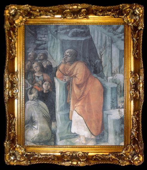 framed  Fra Filippo Lippi Details of The Mission of St John the Bapitst, ta009-2