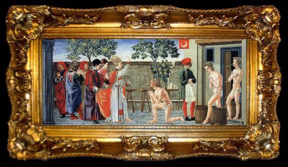 framed  Giovanni di Francesco St Nicholas Resurrects Three Murdered Youths, ta009-2